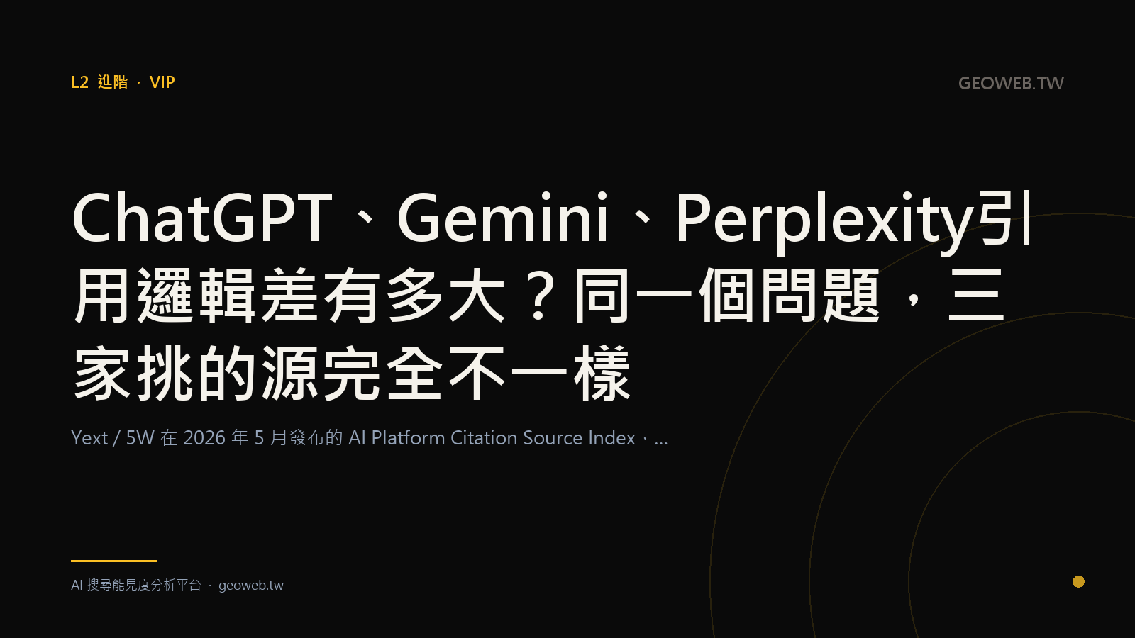 ChatGPT、Gemini、Perplexity 引用邏輯差有多大？同一個問題，三家挑的源完全不一樣