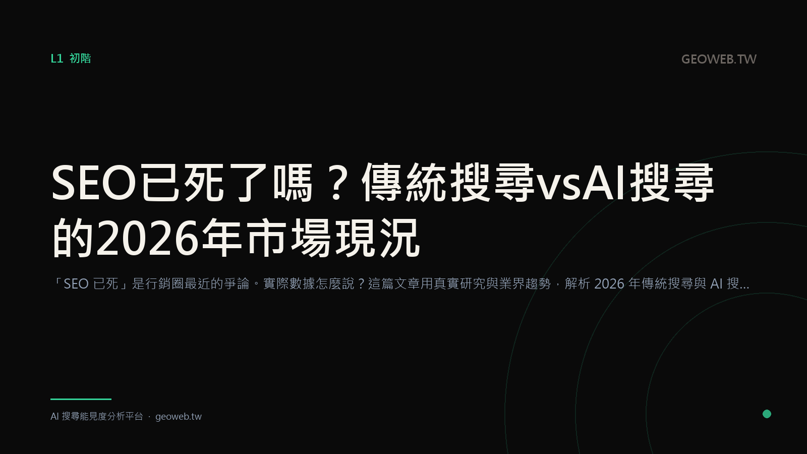 SEO 已死了嗎？傳統搜尋 vs AI 搜尋的 2026 年市場現況